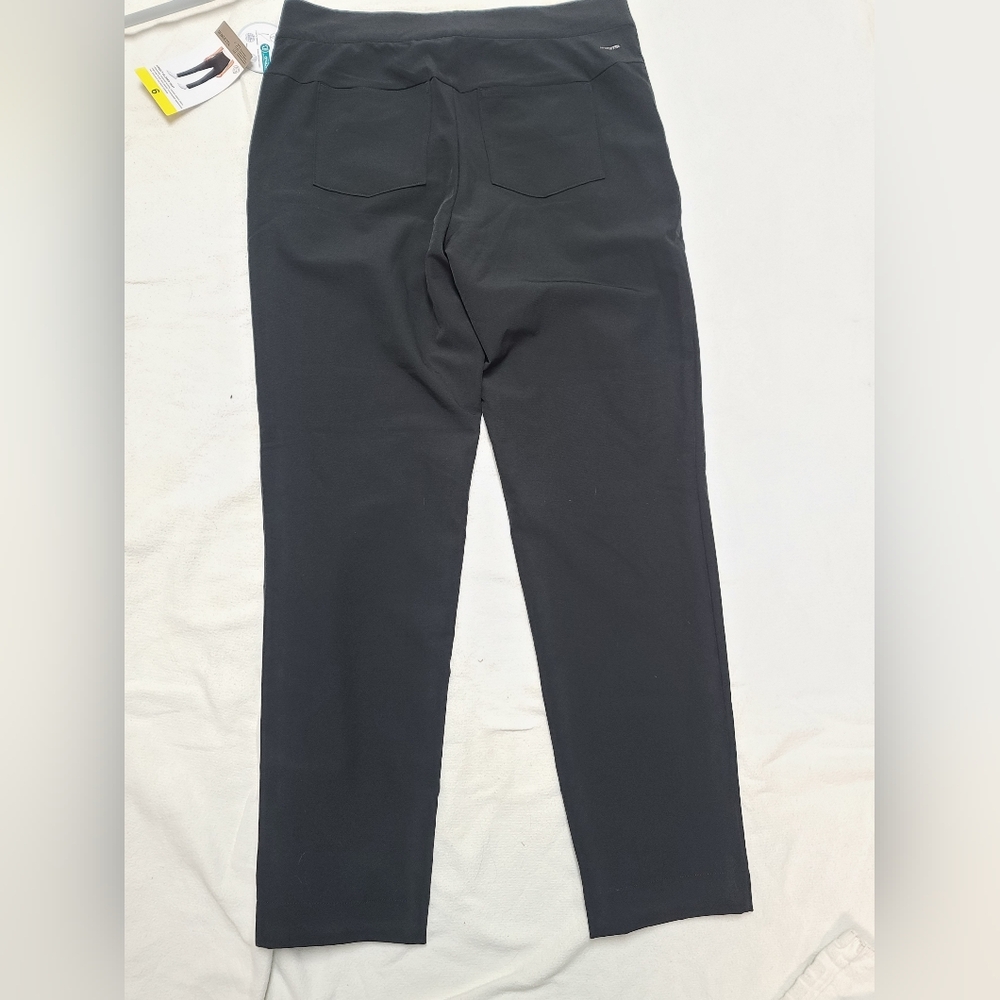 Mondetta Nwt Size 6 Black Lined Tailored Straight Leg Pants - Picture 2 of 11